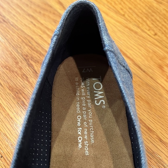 Toms Blue Open-Toed Espadrille - Picture 3 of 3
